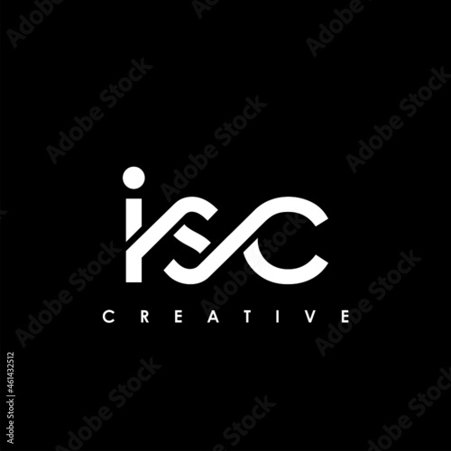 ISC Letter Initial Logo Design Template Vector Illustration