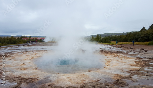 A natural geyser in Iceland
