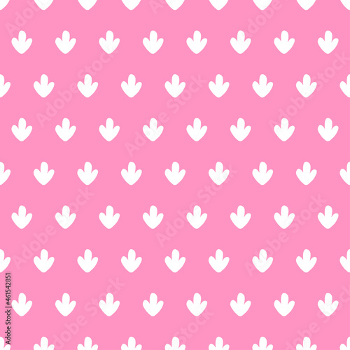 Pink seamless pattern with white cactus.