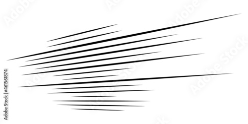 3D straight, parallel dynamic irregular lines, stripes element. Action, burst, speed comic effect lines