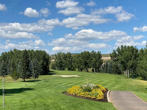 Landscape views of Pine Brook golf course in Calgary ALberta
