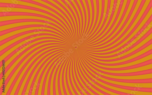 abstract orange swirl sunburst vector background illustration. orange color burst background. Vector illustration