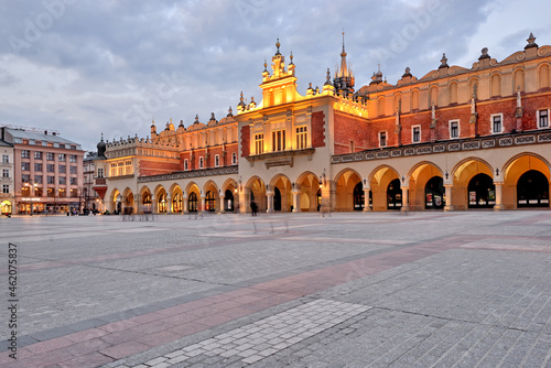 Old Town square in Krakow, Poland.