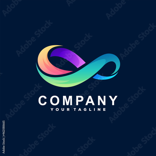 infinite color gradient logo design