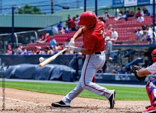 baseball player hitting