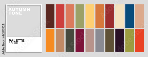 Palette color Autumn tone, vector illustrator