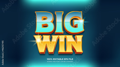 Big win text style effect 