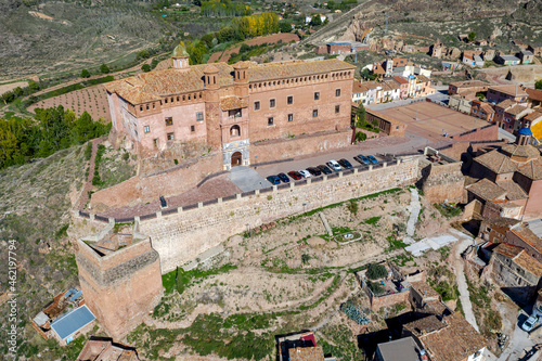 Castle Palace of Papa Luna Benedict XIII in Illueca municipality of the province of Zaragoza, autonomous community of Aragon, in Spain