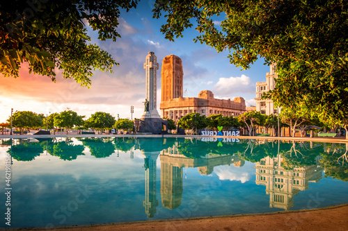 The beautiful square of "Plaza de España", in Santa Cruz de Tenerife city (Tenerife, Canary Islands, Spain)