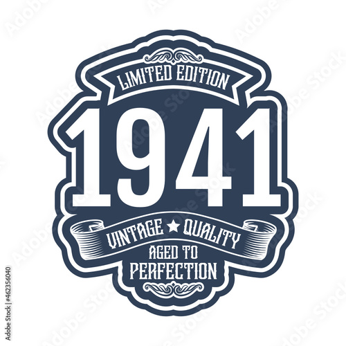 vintage 1941 Aged to perfection, 1941 birthday typography design for T-shirt