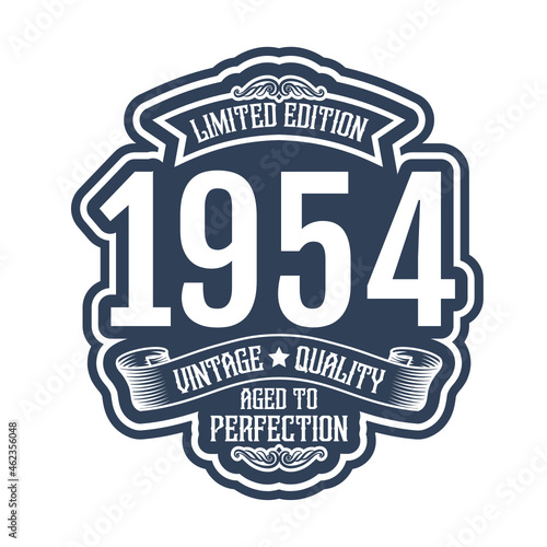 vintage 1954 Aged to perfection, 1954 birthday typography design for T-shirt