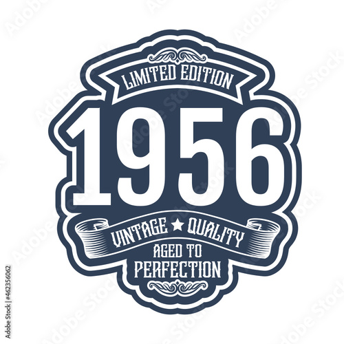 vintage 1956 Aged to perfection, 1956 birthday typography design for T-shirt
