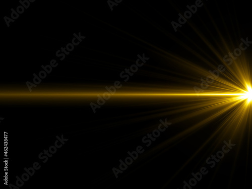 金色のひらめき、閃光のエフェクト背景