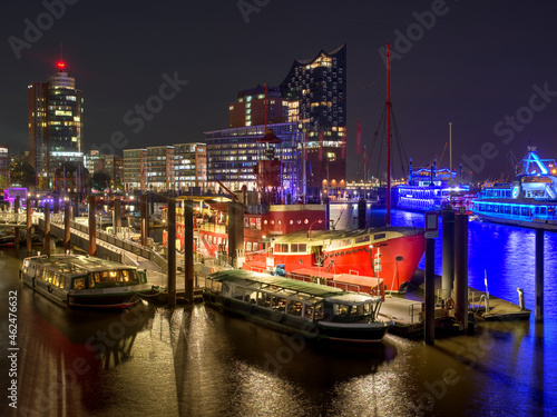 Hamburger Hafen Nacht Lichter