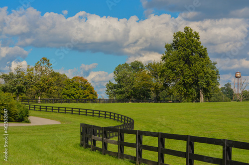 The beautiful pasture of the Kentucky Horse Park in Lexington, Kentucky