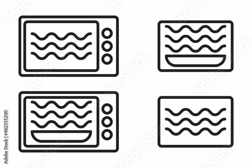 Microwave oven safe symbol vector container cooking isolated oven safe symbol microwave