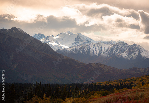 Beautiful Mountain peak in Alaska,USA .