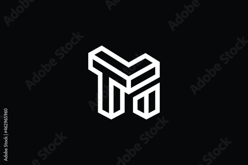 3D TM logo letter design on luxury background. MT logo monogram initials letter concept. TM icon logo design. MT elegant and Professional letter icon design on black background. T M MT TM