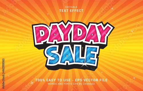 editable text effect, Payday Sale style