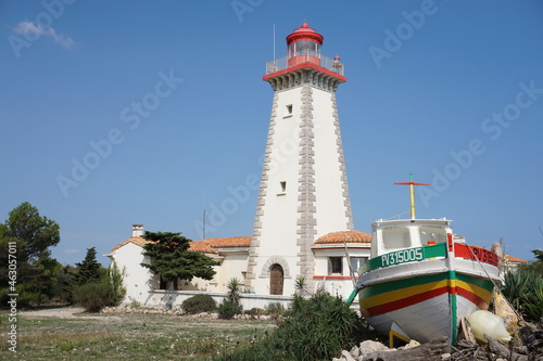 Phare Du Cap Leucate, a lighthouse located near Leucate in Aude Department, Mediterranean coast, southern France