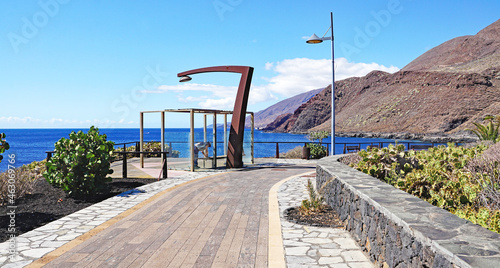 Paseo y piscinas de La Caleta, Valverde, El Hierro, Santa Cruz de Tenerife, Islas Canarias, España, Europa 
