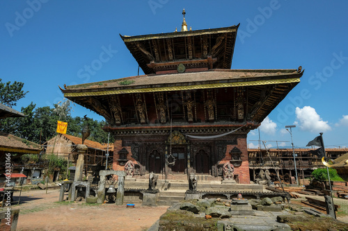 The Changu Narayan Temple considered the oldest temple in Nepal, located in Changunarayan in the Kathmandu Valley, Nepal.