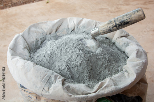 Cement powder in bag package
