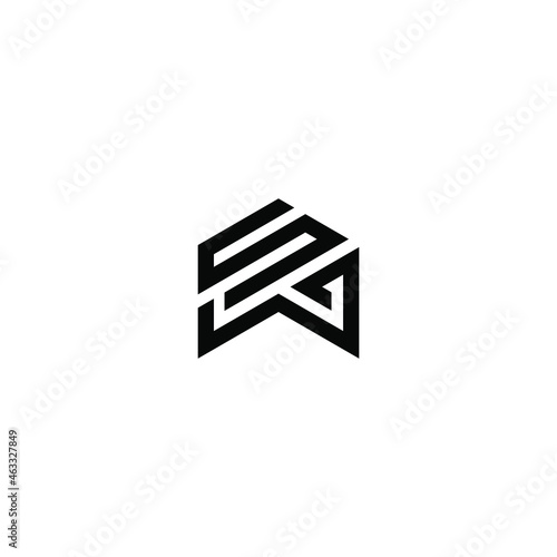 sw latter vector logo abstrack