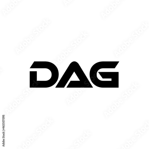 DAG letter logo design with white background in illustrator, vector logo modern alphabet font overlap style. calligraphy designs for logo, Poster, Invitation, etc.