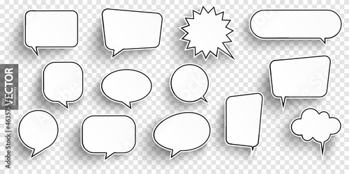 speech bubbles with shadow collection