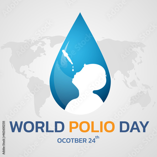 Vector illustration on the theme of world Polio day on October 24 .