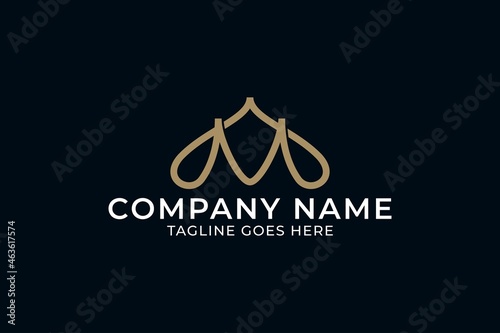 letter m logo, jewelry logo design, beauty logo design, wellness logo template
