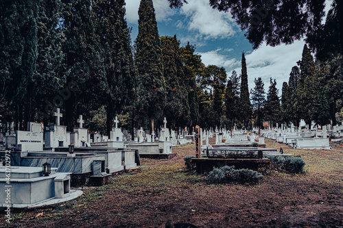 Evangelistria Historical Cemetery in Thessaloniki, Greece