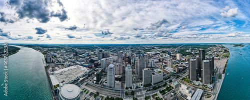 water, clouds, and detroit