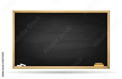 realistic chalk blackboard vector design illustration