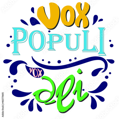 vox populi vox dei lettering artwork.
