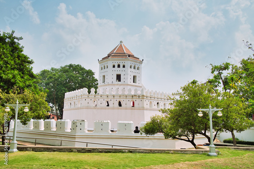 Phra Sumen Fort at Santichai Prakan Park in Bangkok. Built in 1783 to defend against potential naval invasions.