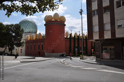 Dalí House Museum in Figueres. Square in front of the museum. June 22, 2016, Figueres, Spain.