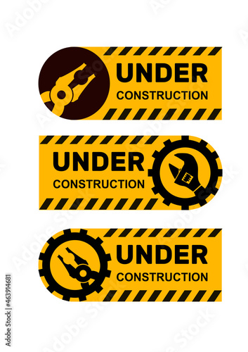 strona w budowie, under construction - zestaw oznaczeń