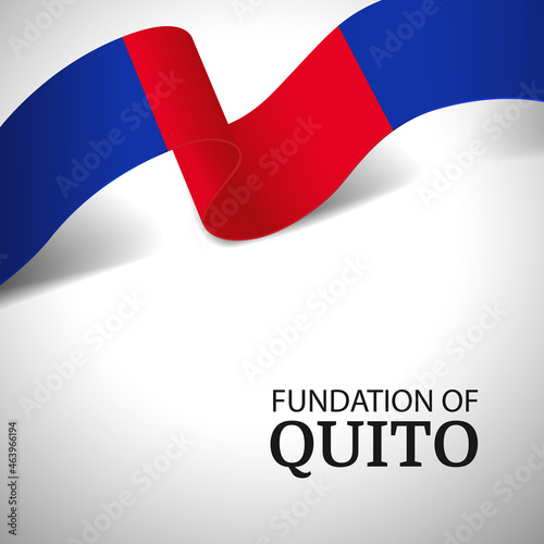 Vector Illustration of Foundation of Quito. 
