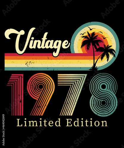 Vintage 1978 Birthday T-shirt Design 