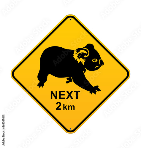 koala australian road sign