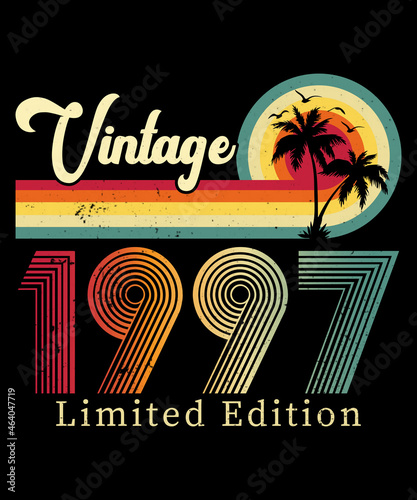 Vintage 1997 Birthday T-shirt Design 