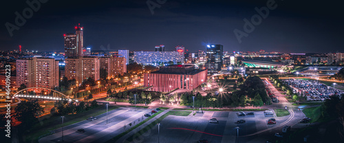 Nocna panorama Katowic | Górny Śląsk, Katowice 