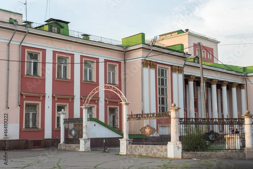 old architecture of buildings of soviet ukraine