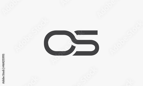 OS letter logo isolated on white background.