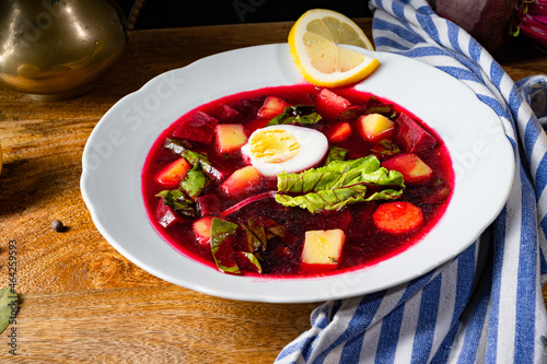 Polish beetroot soup (botwinka)