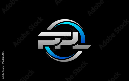 PPL Letter Initial Logo Design Template Vector Illustration