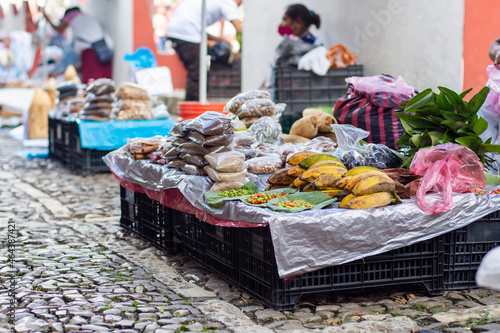 typical mexican food stand in cuetzalan, mexico