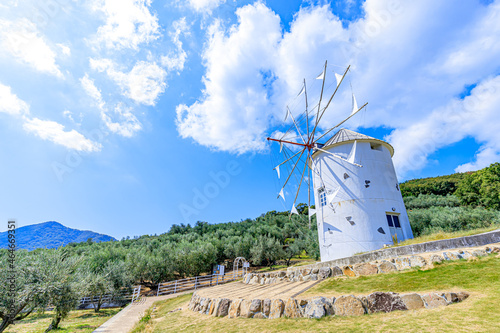 ギリシャ風車 香川県小豆島 Greek windmill Kagawa-ken Shodoshima